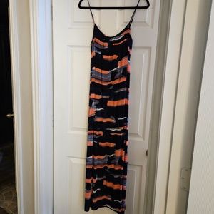 Splendid Maxi Dress X-Small. Lined. Side Slits, Adjustable Straps